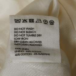 Jacquemus Off-White Linen Wide-Leg Cropped Pants L