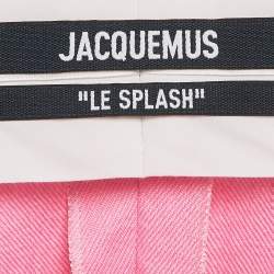 Jacquemus Pink Linen Blend Wide Leg Le Splash Pants L