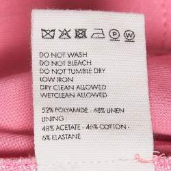 Jacquemus Pink Linen Blend Wide Leg Le Splash Pants L