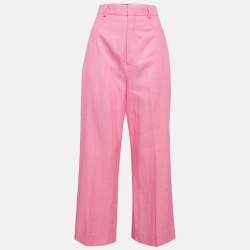 Jacquemus Pink Linen Blend Wide Leg Le Splash Pants L