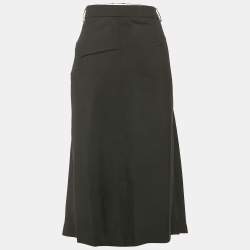 Jacquemus Black Virgin Wool La Jupe Vela Midi Skirt XXL