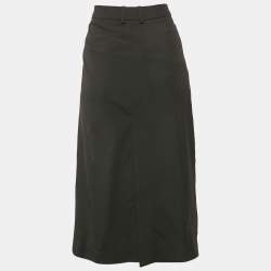 Jacquemus Black Virgin Wool La Jupe Vela Midi Skirt XXL