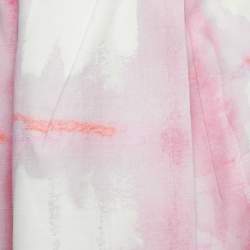 Jacquemus Pink/White Silk Blend Le Coup De Soleil Mini Dress S
