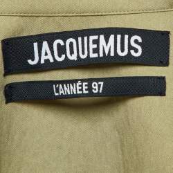 Jacquemus Green Crepe Le Bahia Tie Front Blouse XXS 