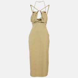 Jacquemus Green Stretch Nylon La Robe Bikini Midi Dress S