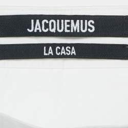 Jacquemus White Poplin Cut-Out Detail Mini La Casa Casaco Dress XS
