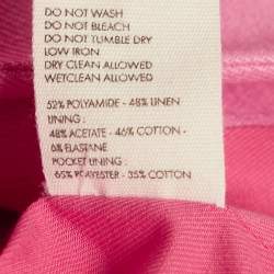 Jacquemus Pink Gabardine Linen Blend Single Breasted Le Splash Blazer L