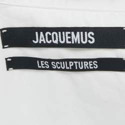 Pre Owned Jacquemus White Cotton Le Sculptures Mini Shirt Dress XS
