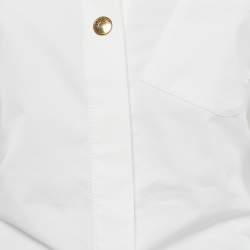 Pre Owned Jacquemus White Cotton Le Sculptures Mini Shirt Dress XS