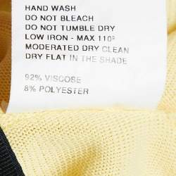 Jacquemus Yellow Stretch Knit Pleated Valensole Off-Shoulder Maxi Dress S