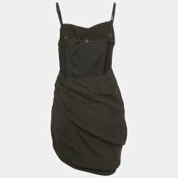 Jacquemus Black Crepe Asymmetric Le Splash Asymmetric Dress S