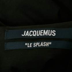 Jacquemus Black Crepe Asymmetric Le Splash Asymmetric Dress S