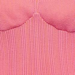 Jacquemus Pink/Orange Rib Knit La Maille Valensole Tank Top S