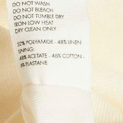 Jacquemus Cream Linen Blend Le Splash Mini Dress S