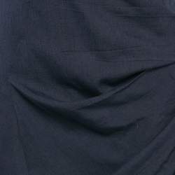 Jacquemus Navy Blue Crepe Le Splash Asymmetric Maxi Dress M