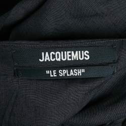 Jacquemus Navy Blue Crepe Le Splash Asymmetric Maxi Dress M