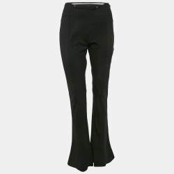 Jacquemus Black Wool Waistband Detail Wide Leg Le Splash Trousers L