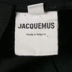 Jacquemus Black Wool Waistband Detail Wide Leg Le Splash Trousers L