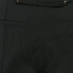 Jacquemus Black Wool Waistband Detail Wide Leg Le Splash Trousers L