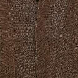 Jacquemus Brown Jute Le Raphia Blazer and Trousers Pantsuit S