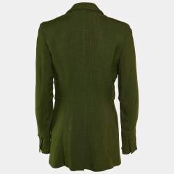 Jacquemus Dark Green Viscose La Collectionneuse Jacket S