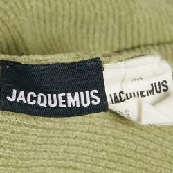 Jacquemus Green Rib Knit Tie-Up Back Open Top S