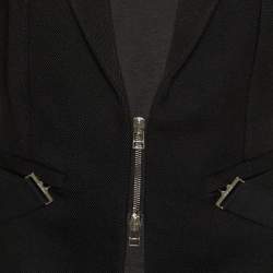 Jacquemus Black Wool Le Papier Zip Detail Blazer S