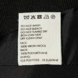 Jacquemus Black Wool Le Papier Zip Detail Blazer S