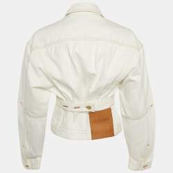Jacquemus White Denim Button Front les Sculptures  Jacket XS