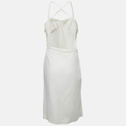 Jacquemus White Linen Blend La Robe Laurier Dress S