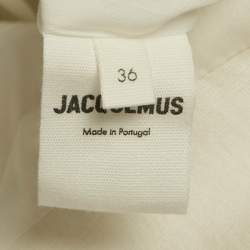Jacquemus White Linen Blend La Robe Laurier Dress S