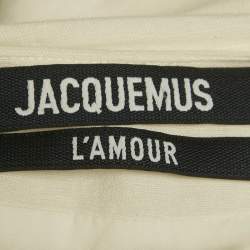 Jacquemus White Linen Blend La Robe Laurier Dress S
