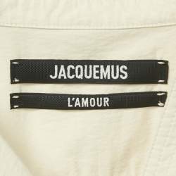 Pre Owned Jacquemus Cream Cotton Cut-Out Detail L'amour Mini Dress XS