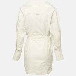 Pre Owned Jacquemus Cream Cotton Cut-Out Detail L'amour Mini Dress XS