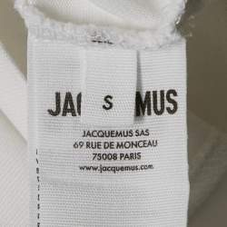 Jacquemus White Cotton Knit Cut-Out Mini Dress S