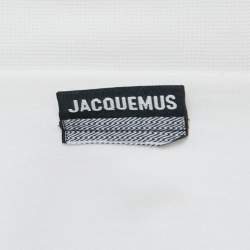 Jacquemus White Cotton Knit Cut-Out Mini Dress S