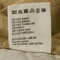 Jacquemus Beige Silk Blend High Rise Le Papier Trousers M