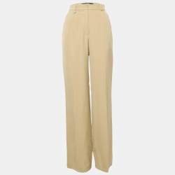 Jacquemus Beige Silk Blend High Rise Le Papier Trousers M