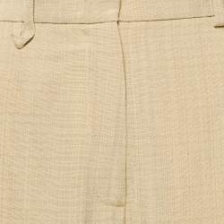Jacquemus Beige Silk Blend High Rise Le Papier Trousers M