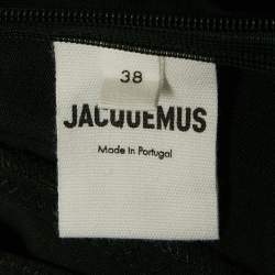 Jacquemus Black Crepe Palmi Twist-Front Top M