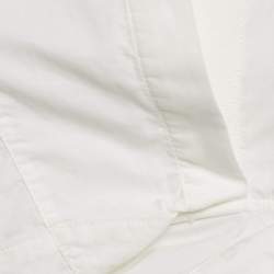 Jacquemus White Poplin Asymmetric Crop Top S