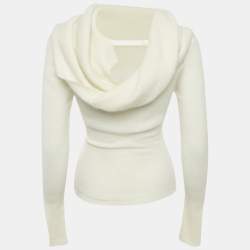 Jacquemus Cream Cashmere Knit Back Open Sweater M