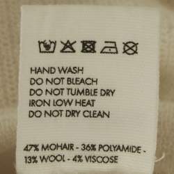 Jacquemus Cream Cashmere Knit Back Open Sweater M