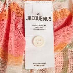 Pre Owned Jacquemus Multicolor Mesh Le Raphia La Chemise Abaca Crop Top L