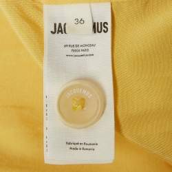 Pre Owned Jacquemus Yellow Linen Blend Double Breasted Blazer S