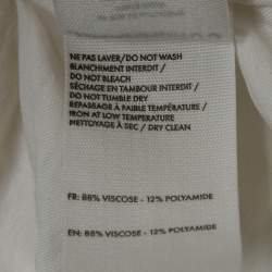 Pre Owned Jacquemus White Viscose Tie-Up Detail Le Raphia Blouse XS