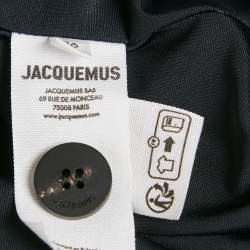 Jacquemus Black Jersey  Draped Collar The Cuadrada La Casa Jacket S