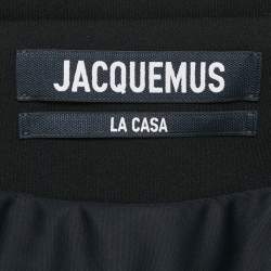 Jacquemus Black Jersey  Draped Collar The Cuadrada La Casa Jacket S