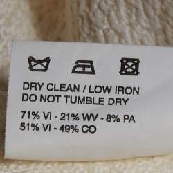 Pre Owned Jacquemus Off-White Wool Blend Adjustable Long La Collectionneuse Apron Dress M