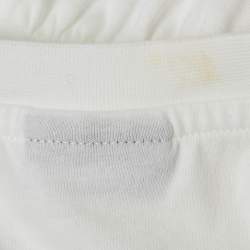 Pre Owned Jacquemus White Jersey Tie-Up Le Baci Crop Top S